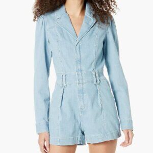 NWT PAIGE Meg Romper with Puff Sleeve - Songbird (4)